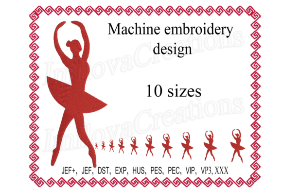 Ballerina Design: A Graceful Embroidery Addition