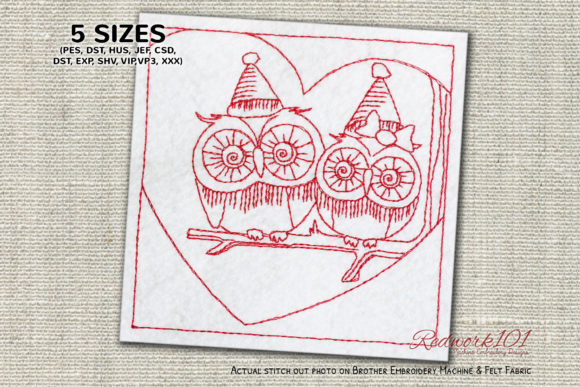 Charming Christmas Owl Couple Design
