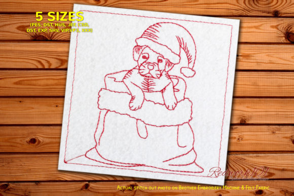 Christmas Dog Redwork Design: A Cozy Embroidery Review