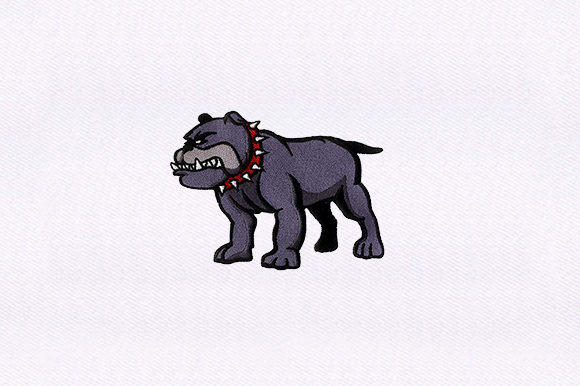 Ferocious Bulldog Design: A Bold Embroidery Choice