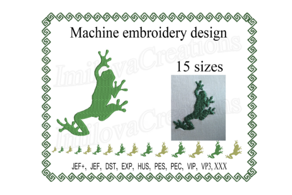 Frog Silhouette: A Versatile Embroidery Design