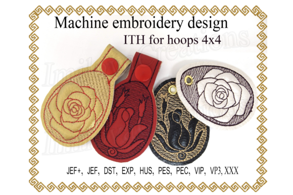 Key Fob Rose - in the Hoop: A Delightful Embroidery Design
