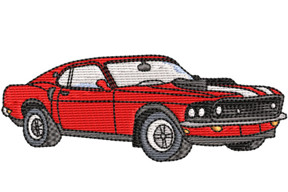Mustang: A Bold Embroidery Design for Personalized Gifts
