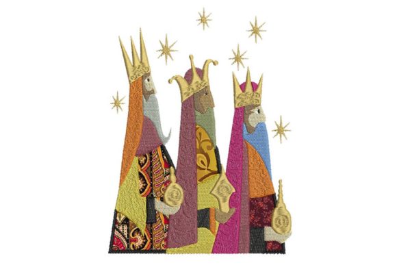 Three Wise Kings Applique for Holiday Apparel